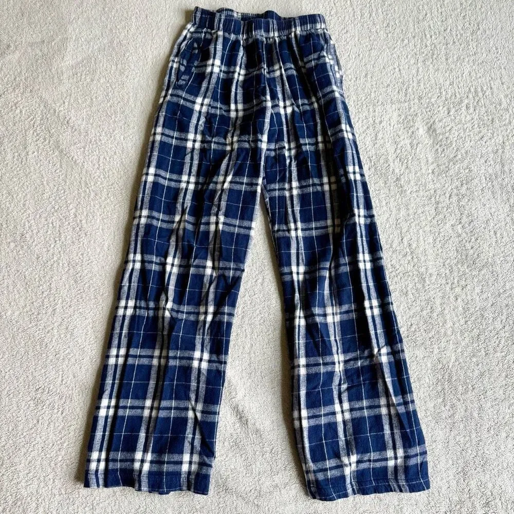 Boxercraft Boys Blue Flannel Plaid Pajama Lounge Pants